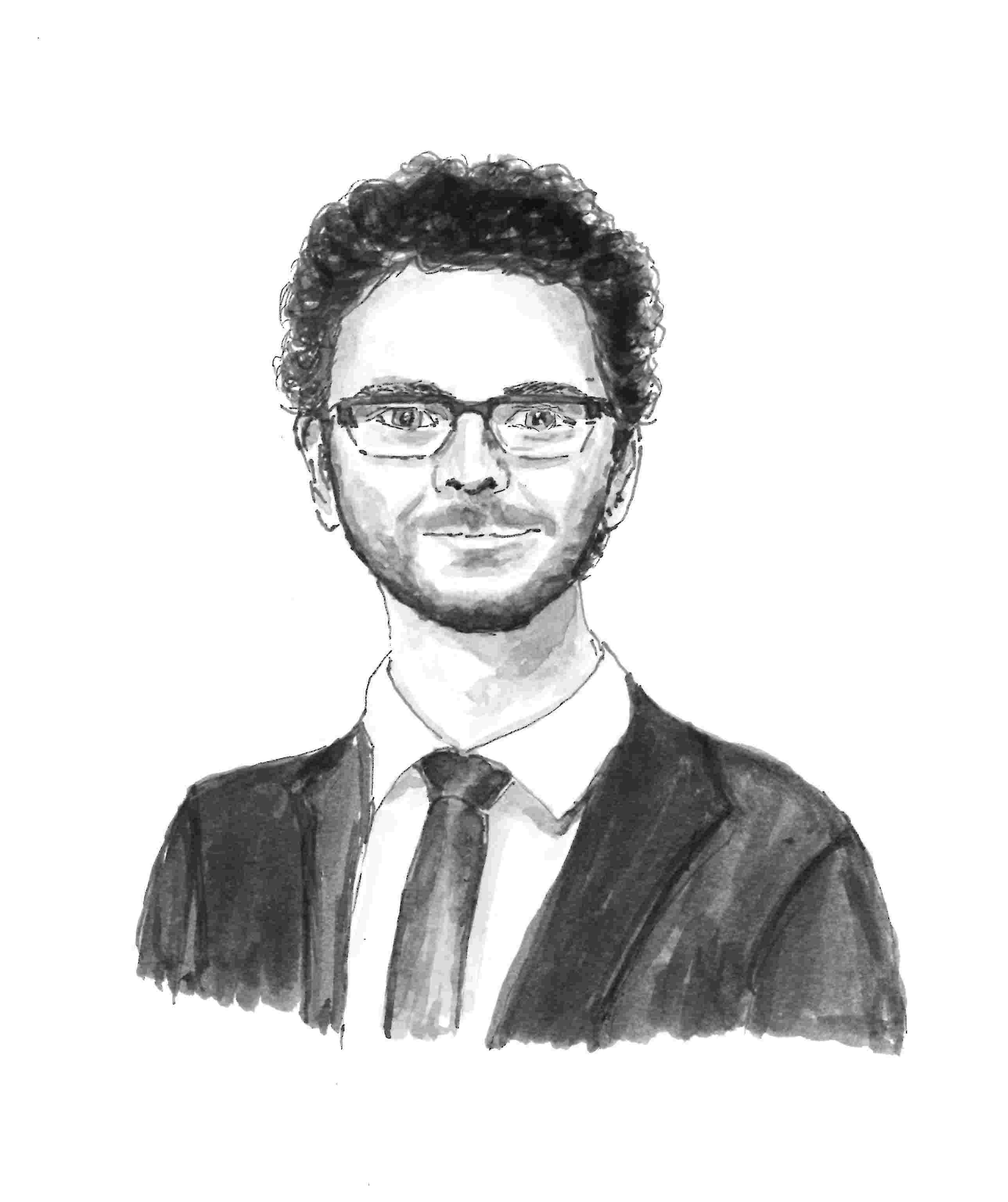 Porträtzeichnung Felix Saalfeld